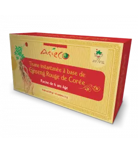 Instant herbal tea Red Ginseng of Korea box of 30 sachets of 3g