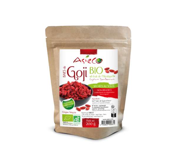 Baies de Goji 100 % BIO - sachet de 200g.