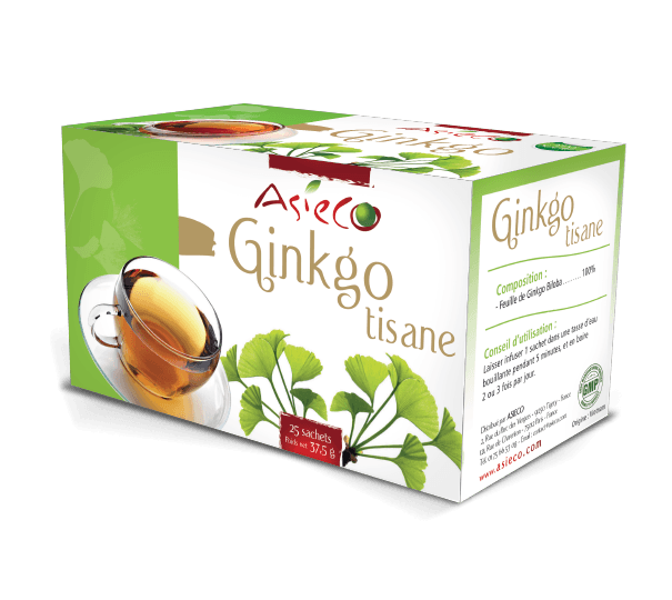 Té de hierbas Ginkgo Biloba - 25 bolsitas de té